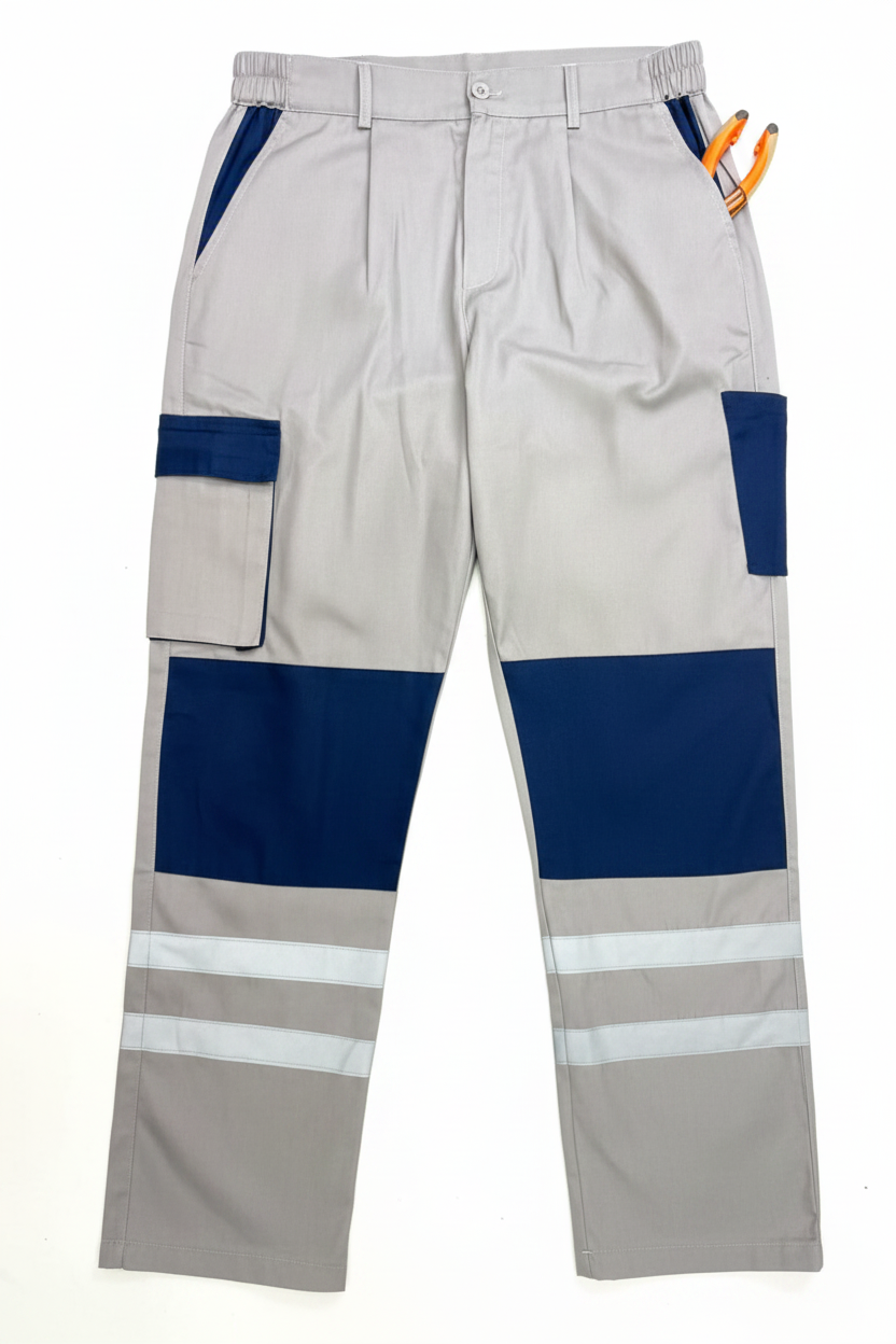سروال لخدمة كارغو - Pantalon de travail Cargo Gris / Bleu Marine