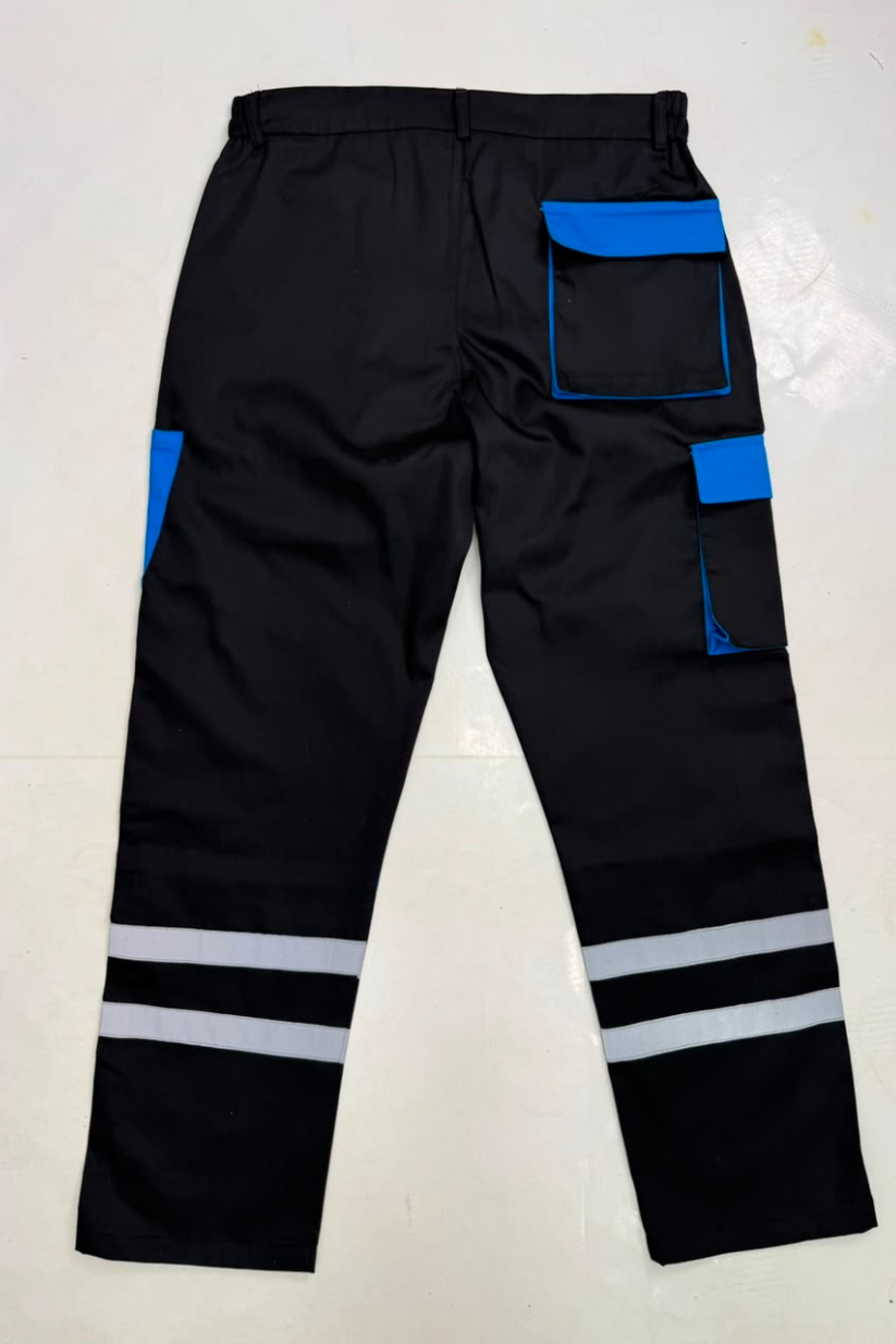 سروال لخدمة كارغو - Pantalon de travail Cargo Noir / Bleu