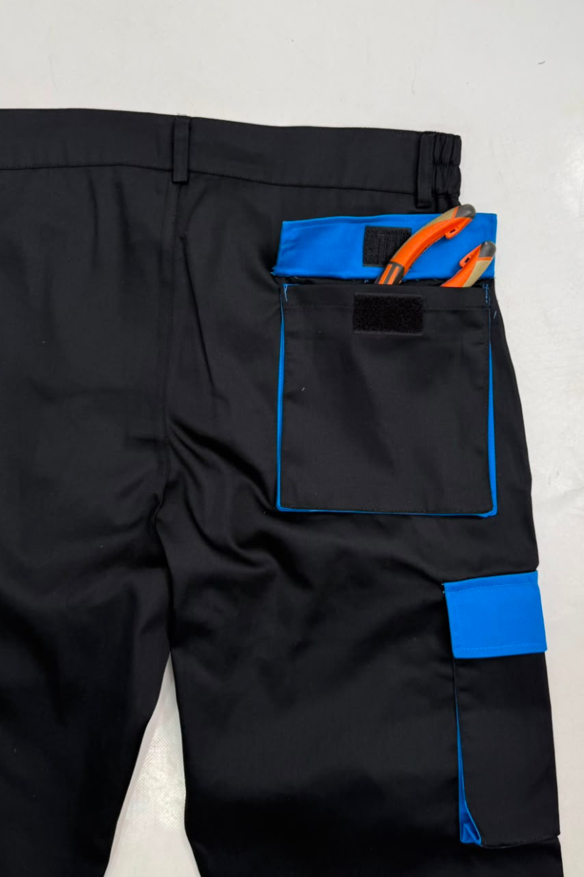 سروال لخدمة كارغو - Pantalon de travail Cargo Noir / Bleu