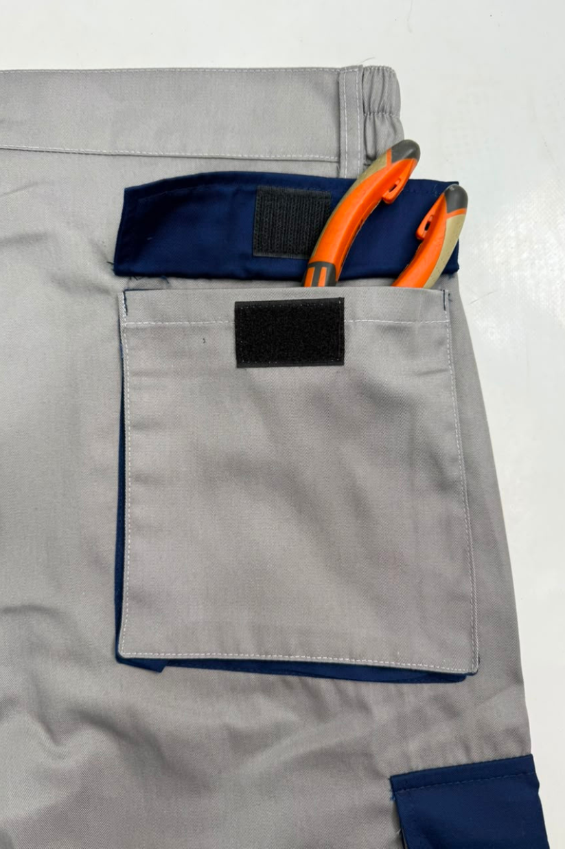 سروال لخدمة كارغو - Pantalon de travail Cargo Gris / Bleu Marine